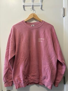 Unik Pink Crewneck Sweatshirt with Chest Logo